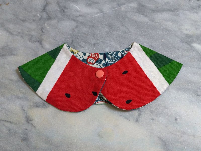 紅西瓜  寵物雙面領巾/領結【PE221109】 - 項圈/牽繩 - 棉．麻 多色