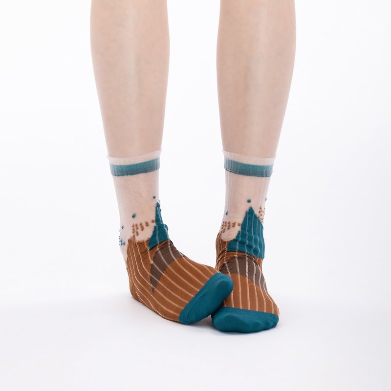 驢耳鮑螺1:1襪 - 襪子 - 棉．麻 透明