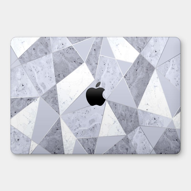 Diamond marble MacBook ultra-thin anti-scratch protective case RS1392 - Tablet & Laptop Cases - Plastic Gray