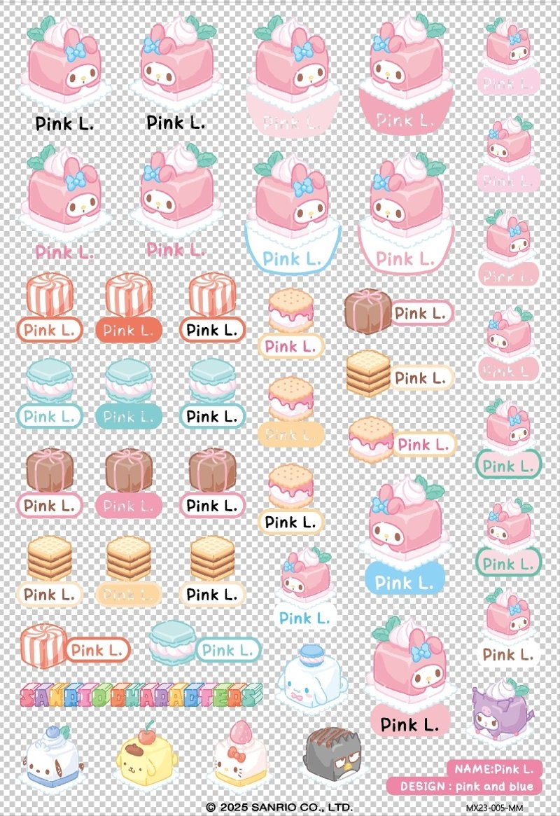 Pink and Blue × Sanrio 三麗鷗聯名立體水晶貼紙 美樂蒂 - 貼紙 - 其他材質 