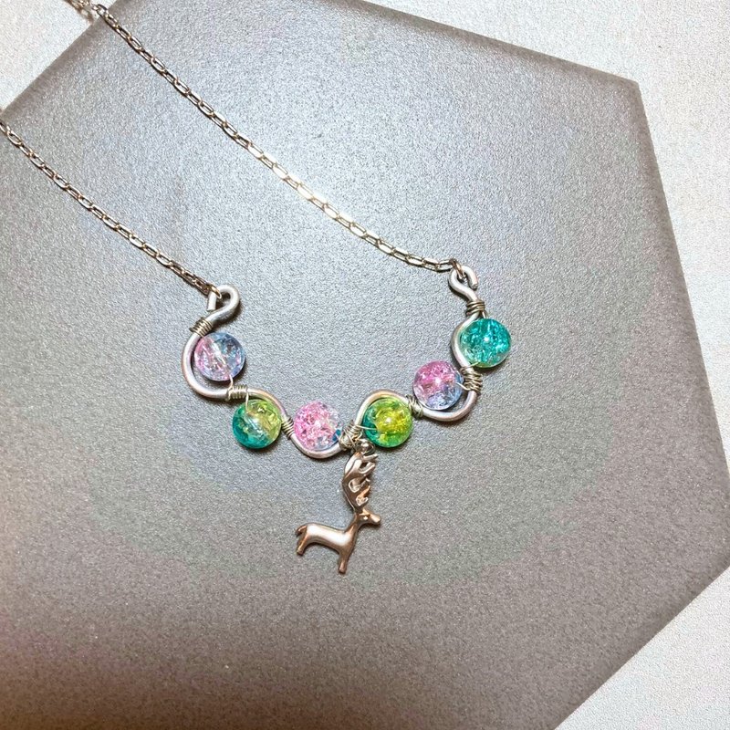 大角鹿項鍊 - 耳環/耳夾/耳骨夾 - 其他金屬 銀色