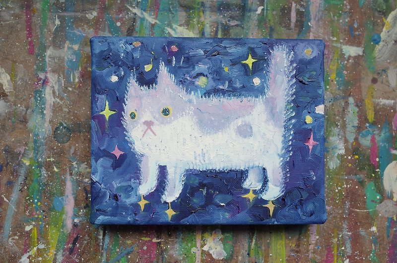 Heidi Original Painting - Cat Taking Off - Other - Other Materials 