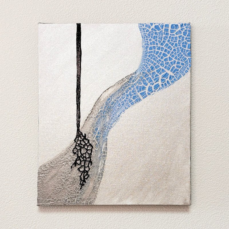 原画 オリジナル 絵画 アクリル画 Gravity27.3×22cm - 海報/掛畫/掛布 - 其他材質 藍色