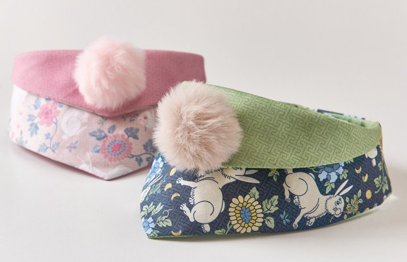 【手作りバンダナ】中華風 玉兎 / ペット用チョーカー・スタイ - その他 - その他の素材 多色