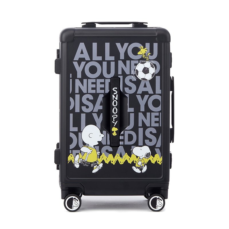 [20 inches] SNOOPY Aluminum Frame Luggage - Charlie Brown Black - Luggage & Luggage Covers - Plastic Black