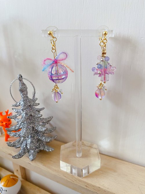 mail mail japanese 聖誕特別版幻彩聖誕樹、耳環、耳夾
