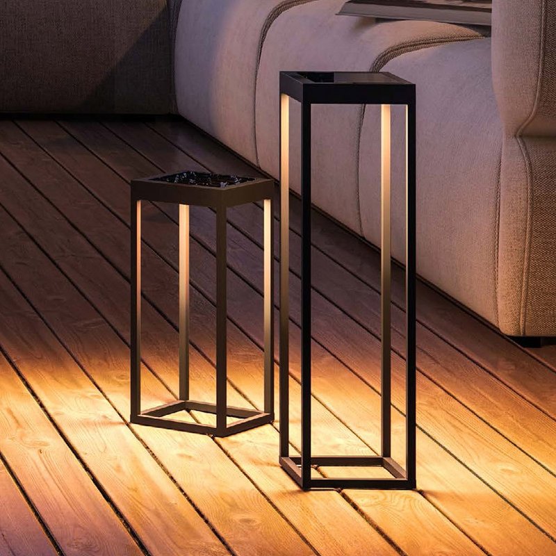 Italy UBIQUA Handy minimalist style solar/USB charging dual-use floor lamp/wall lamp (small) - Lighting - Other Metals Black