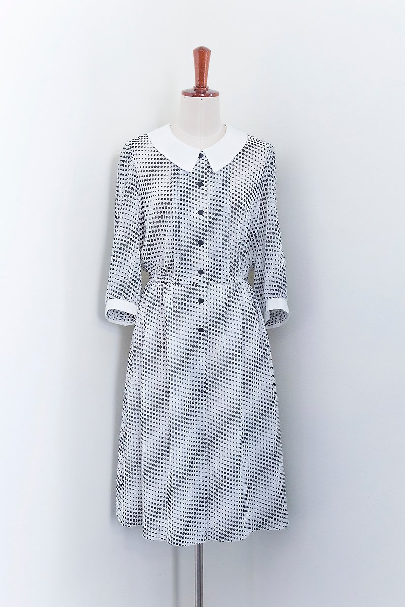 Banana Flyin dot matrix vintage with vintage short sleeve dress - One Piece Dresses - Other Materials 
