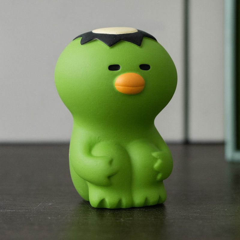 【Figurine】Japan Decole Kappa Baby Figurine, Daydreaming, Decorative Ornament, Handmade, Turtle - ของวางตกแต่ง - เรซิน สีเขียว