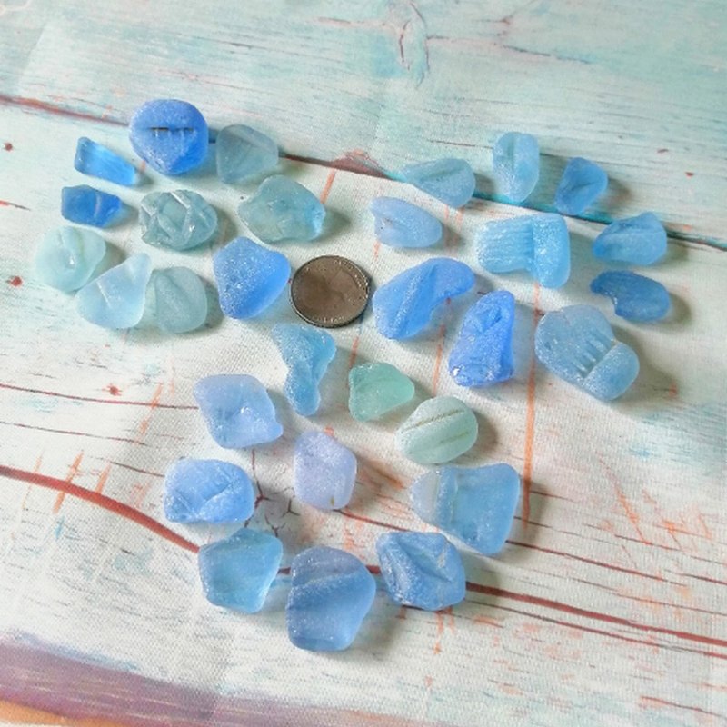 我只賣真正的正品海玻璃 - 陶藝/玻璃 - 玻璃 藍色