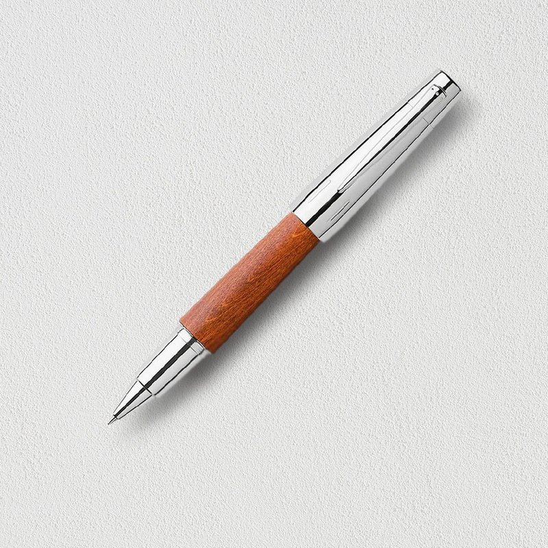 【Faber-Castell】E-MOTION 梨木鋼珠筆 褐色 免費刻字 - 鋼珠筆 - 木頭 咖啡色