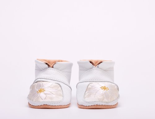 jiubabyshoes 西陣織真皮嬰兒鞋 日本製 生日禮物 11cm-15cm