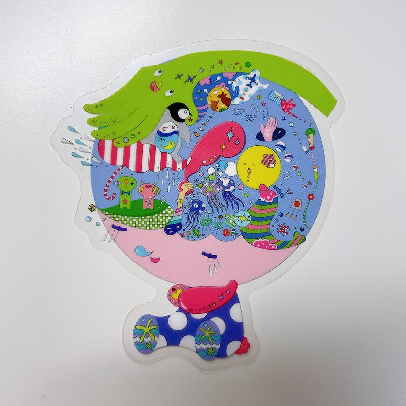 mimitofu's emotion planet No. 3 alien sticker (No. 8 Good Night) - Stickers - Plastic Multicolor