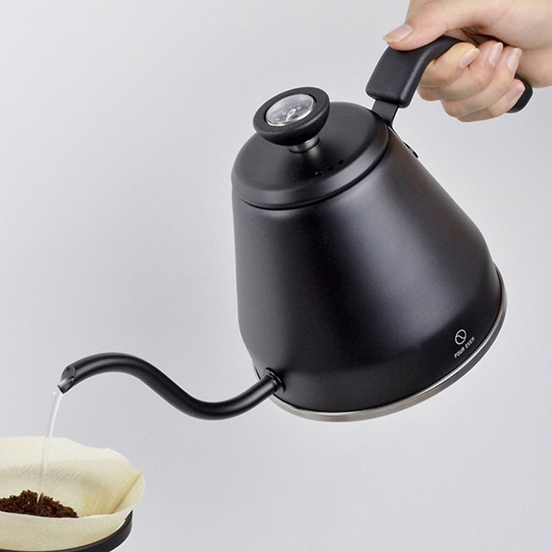 CB Japan Qahwa Hand Pour Series Thermometer Thin Hand Pour Pot - เครื่องทำกาแฟ - สแตนเลส สีดำ