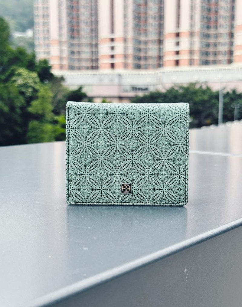 Tosca | Chisai Coins Wallet - 綠黑圈 真皮短銀包 錢包 散紙包 - 錢包/皮夾/長短夾 - 真皮 