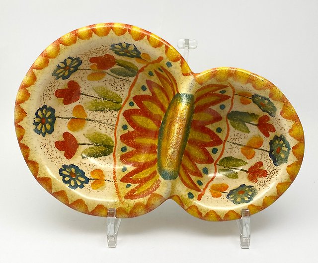 ショップ　小皿　イタリア製パーティーディバイダー　イタリアの手作り陶器-FER　soloev　22x15cm　Pinkoi
