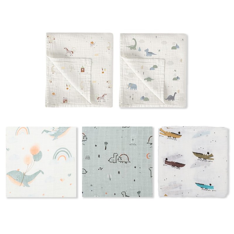 【bimbidreams】Bamboo fiber gauze wrap 120x120cm/universal towel - Nursing Covers - Cotton & Hemp Multicolor