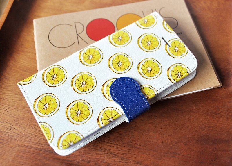 iPhone6 ​​/ 6s LEMON CASE notebook type case - Phone Cases - Polyester Yellow