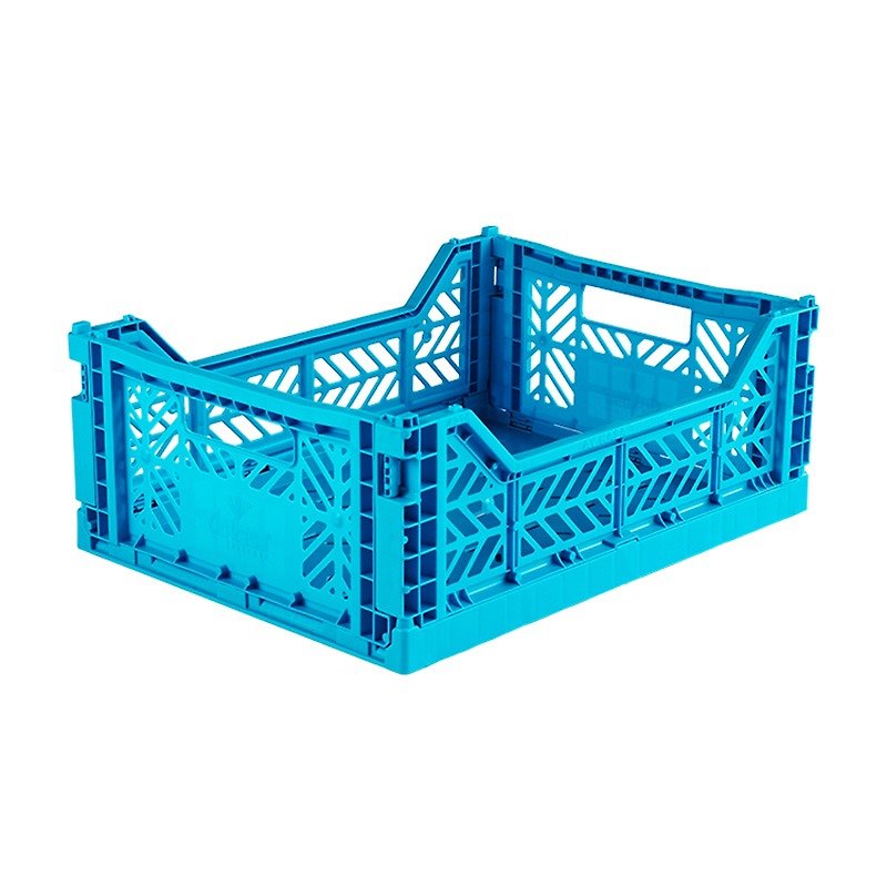 Turkey Aykasa Folding Storage Basket (M)-Turkish Blue - Storage - Plastic 