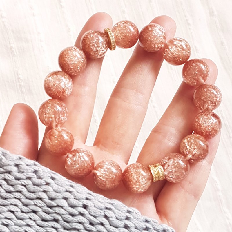 點燃你的能量裂紋橘子石英手鍊 12 毫米 - 手鍊/手環 - 水晶 