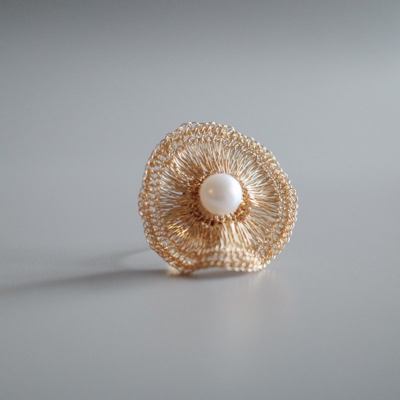 Orbit Pearl – 戒指 - 耳環/耳夾/耳骨夾 - 珍珠 金色