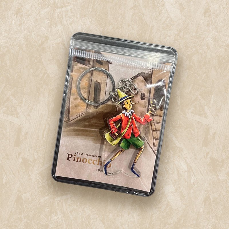 Pinocchio Key Chain - 鑰匙圈/鑰匙包 - 壓克力 咖啡色