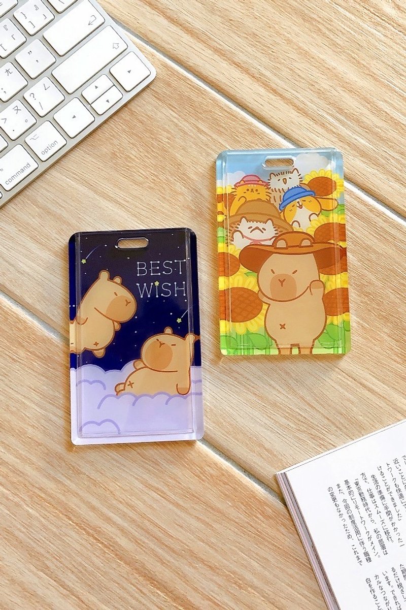 Fat coffee hardcover ID card holder_two colors - ที่ใส่บัตรคล้องคอ - พลาสติก 