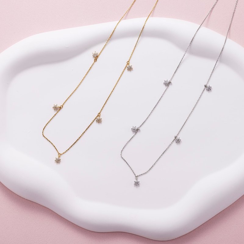 Daisy flake necklace -LATUA STELLA- - 項鍊 - 純銀 金色