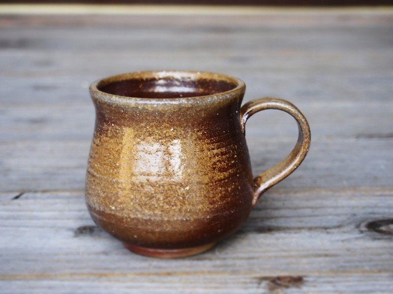 Bizen coffee cup (middle) c 2 - 113 - แก้วมัค/แก้วกาแฟ - ดินเผา สีนำ้ตาล