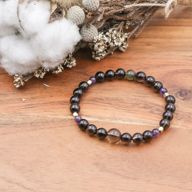 Intuitive | Ocha Labradorite Natural Stone Bracelet - Bracelets - Gemstone Brown