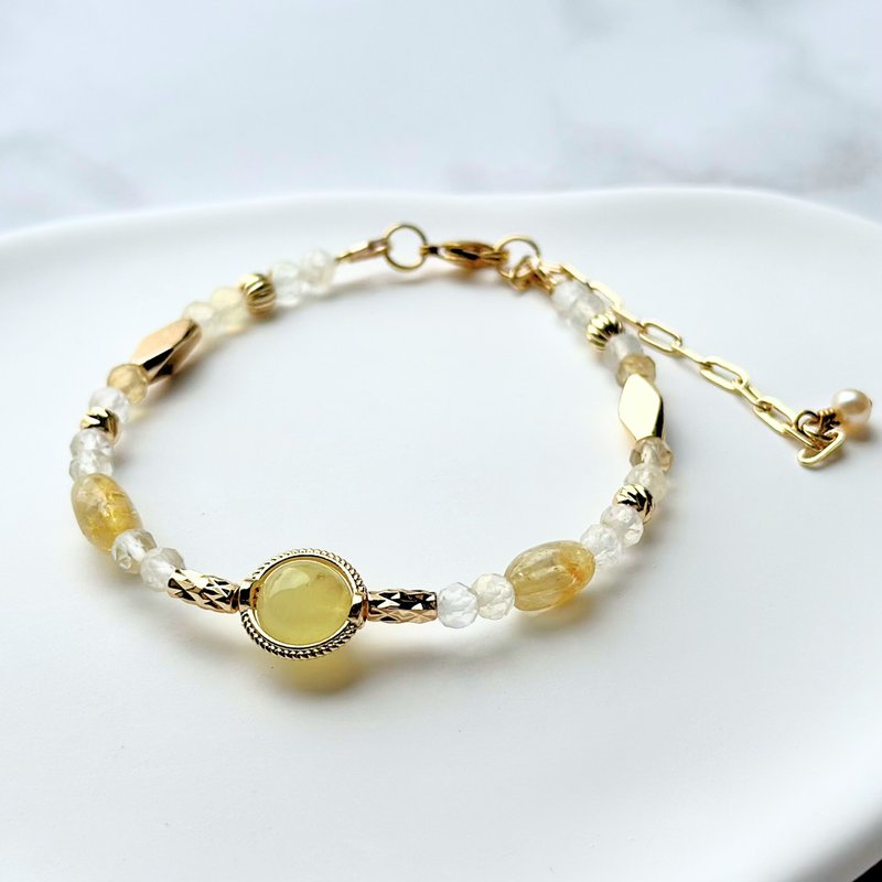 [Crystal Mine Bracelet] Manipūra Solar Plexus// Stone/Citrine/Buckle Bracelet - Bracelets - Crystal 