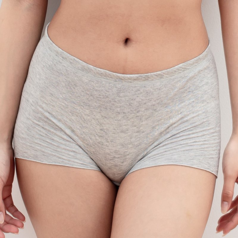 Made in Japan Cotton 100% boyshort panty, soft, stretchy, gentle, sensitive skin - Women's Underwear - Cotton & Hemp Gray