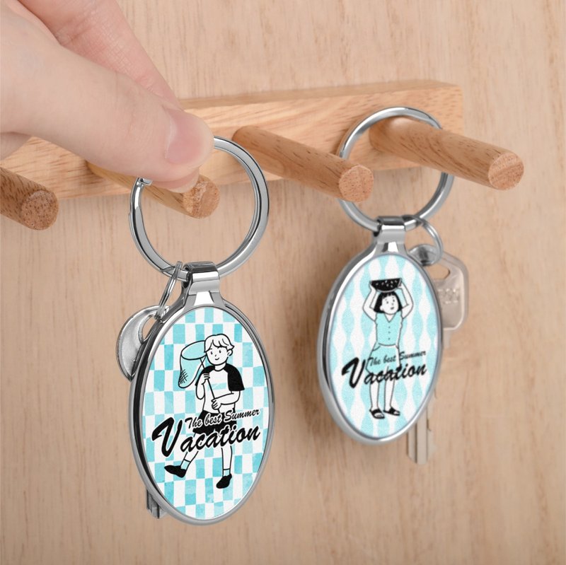 [Customized Gift] Customized Printed Keychain (Oval) Club/Team/Activity/Souvenir - Keychains - Other Metals 