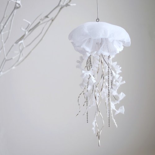 クラゲのピアス / イヤリング (White / 片耳用) (1pc