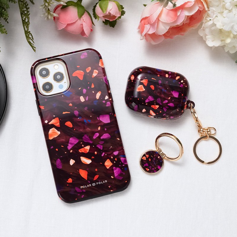 Paprika Terrazzo Gem | iPhone MagSafe Phone Case - เคส/ซองมือถือ - พลาสติก สีแดง