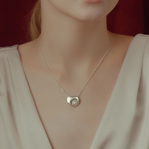 Olivia Yao Jewellery 【品牌設計款最佳禮物】海潮 925純銀 天然珍珠項鍊
