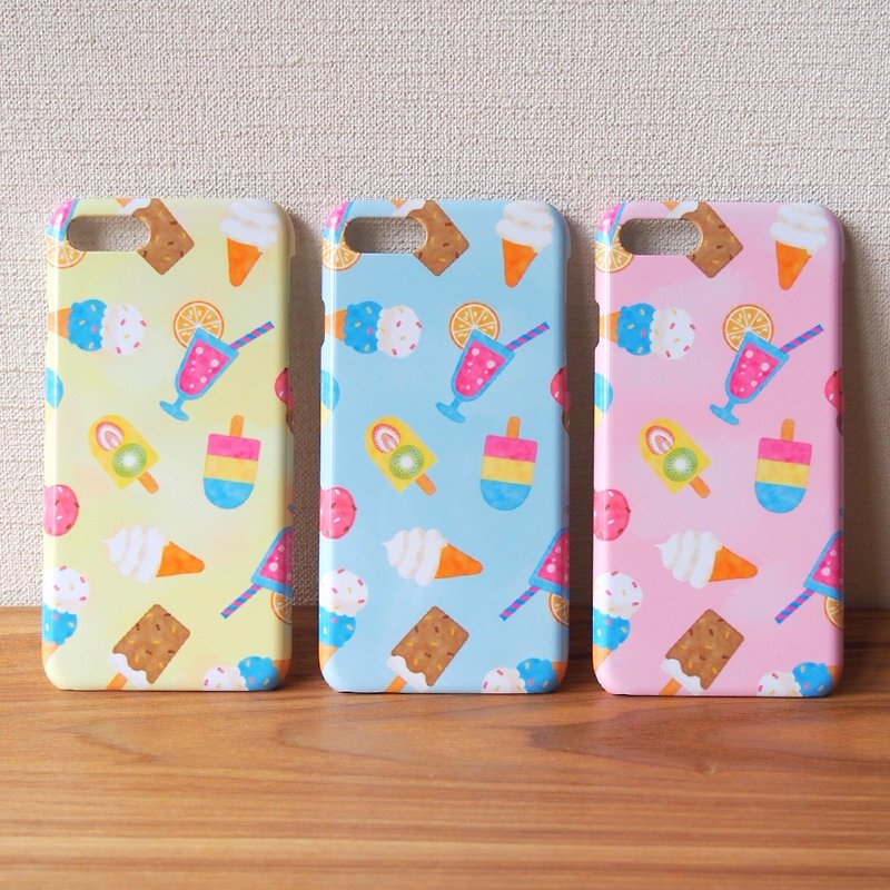 【iPhoneプラケース】アイスクリーム - スマホケース - プラスチック ピンク