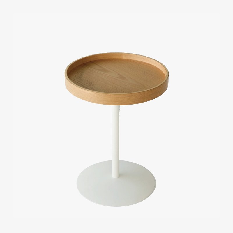 Good FUN loose end plate side table (morning fog white) - Other Furniture - Other Metals White