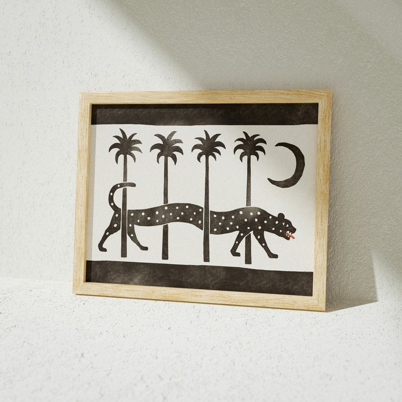 The Night Cat 夜貓 - 印刷畫/海報 - 海報/掛畫/掛布 - 紙 卡其色