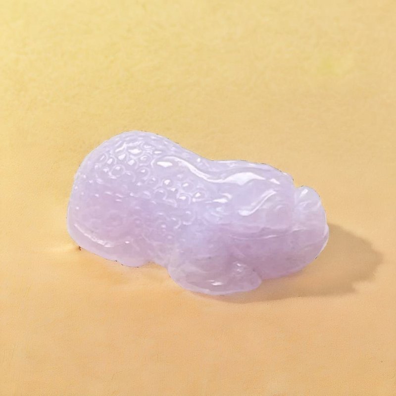 [Lucky Beast] Violet Jade Pixiu | Natural Jadeite | Gift