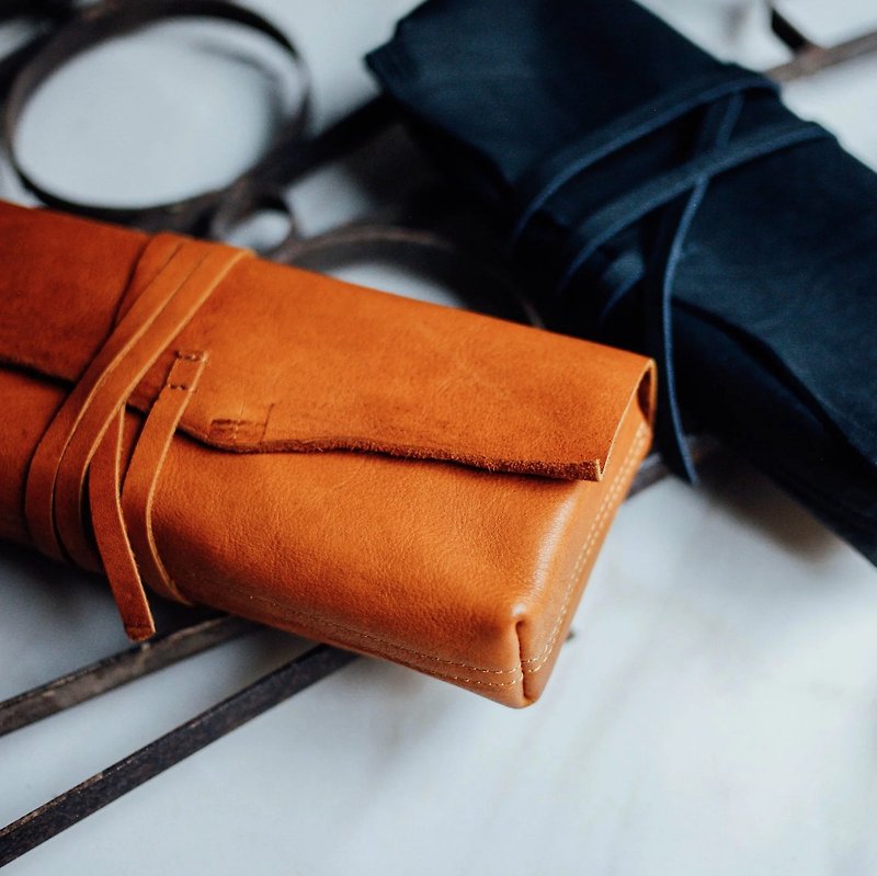 Genuine Leather_Handmade Leather Case_Multipurpose tool bag/storage bag/stationery pencil case/carry bag - Pencil Cases - Genuine Leather 