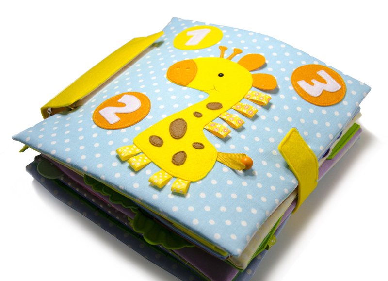 Fabric quiet book NUMBERS from 1 to 10. Cusomizable - 寶寶/兒童玩具/玩偶 - 其他材質 多色