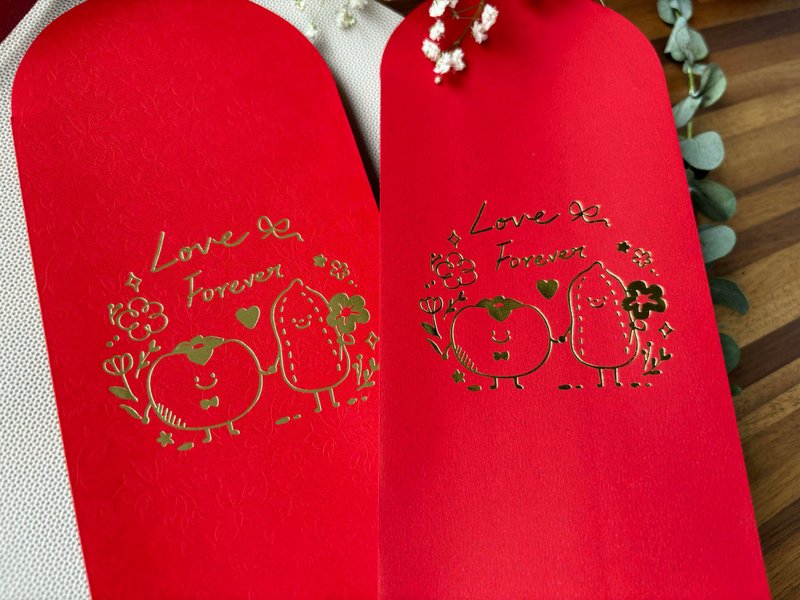 Red Envelope for Wedding | Love Forever | Package of 2 - ถุงอั่งเปา/ตุ้ยเลี้ยง - กระดาษ สีแดง