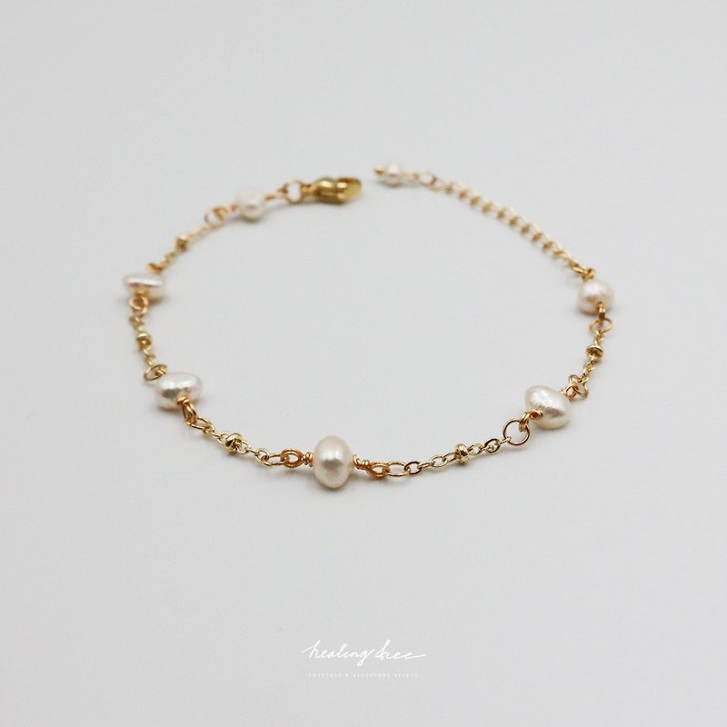 Simple Small Pearl Classic Thin Bracelet - สร้อยข้อมือ - ไข่มุก 