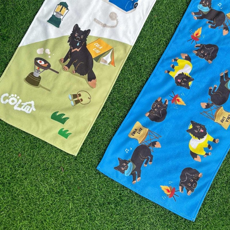 Cola camping series - 2 types of single layer brush towels - ผ้าขนหนู - เส้นใยสังเคราะห์ หลากหลายสี