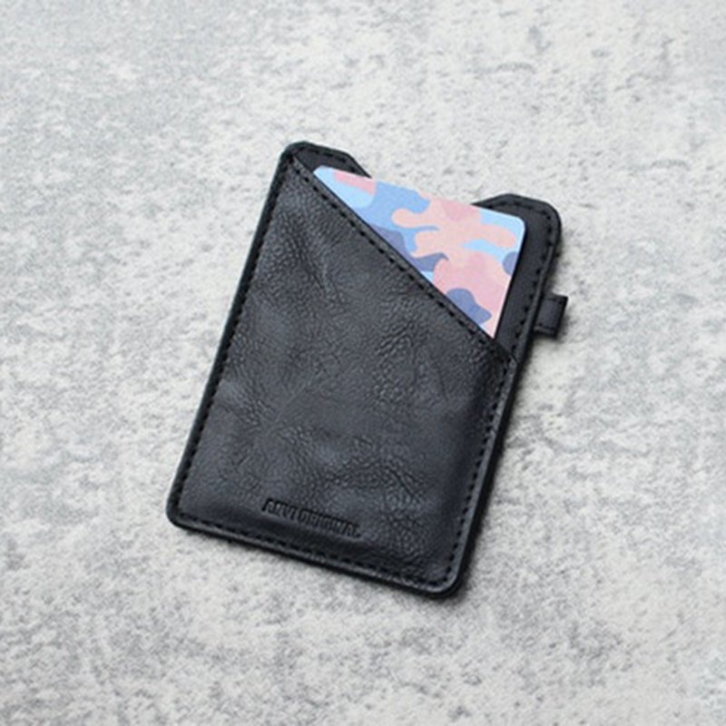 Minix 3.0 Lightweight Anti-theft Card Holder Black Card Holder Short Clip Credit - ที่ใส่บัตรคล้องคอ - หนังเทียม 