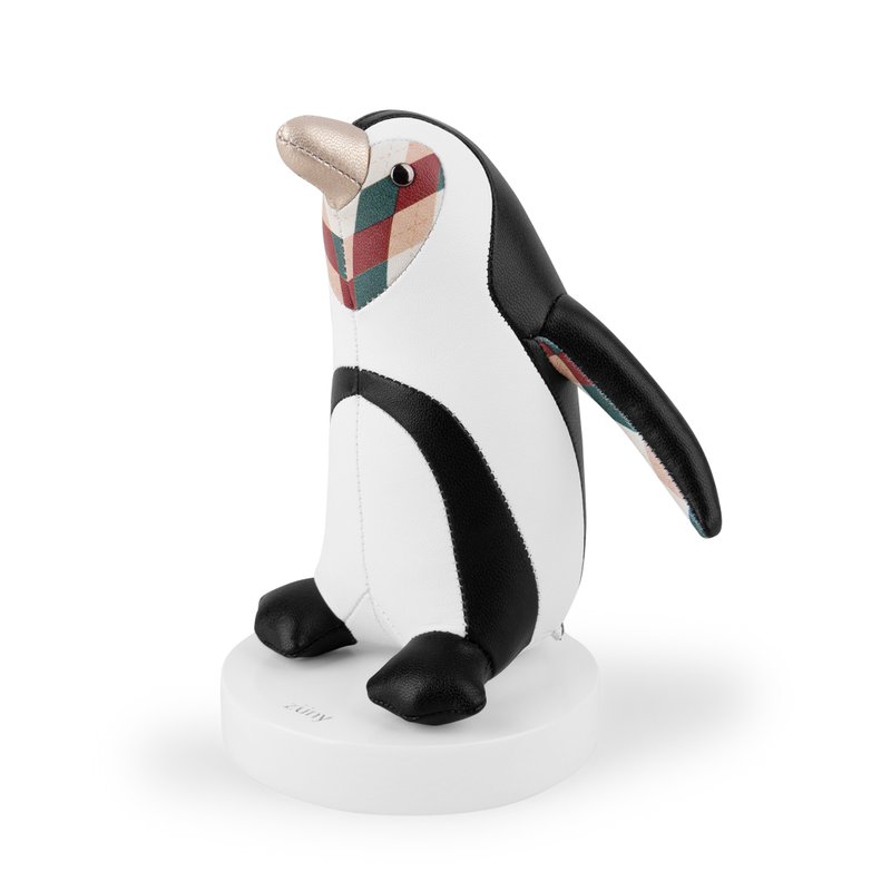 Zuny -Special African Penguin - Paperweight - handmade - Items for Display - Faux Leather Multicolor