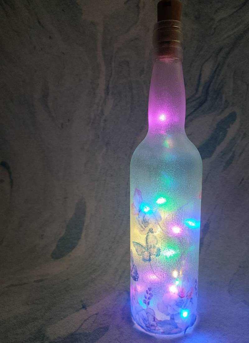 Dreamlike garden- art  decoration / lighting / Healing Bottle Lamp - ของวางตกแต่ง - แก้ว 