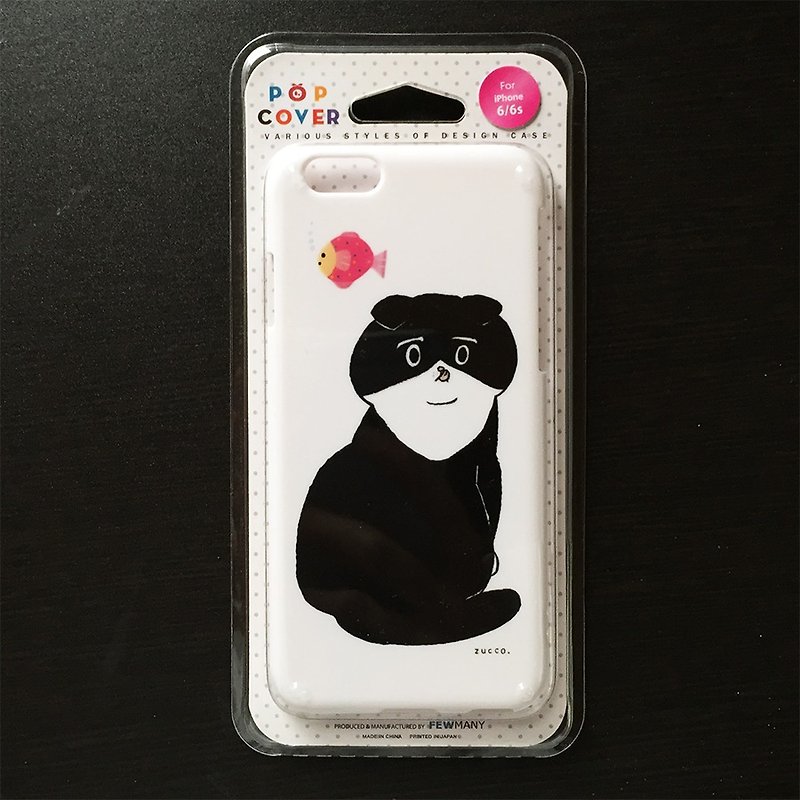 狙っている白黒ネコのiPhoneケース6/6S - スマホケース - プラスチック ホワイト