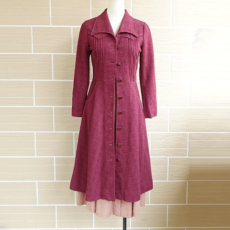 │Slowly │ Seiko cut the retro - ancient coat dress │ vintage. Retro. - เสื้อแจ็คเก็ต - เส้นใยสังเคราะห์ หลากหลายสี